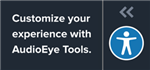 Customize your experience with AudioEye tools 